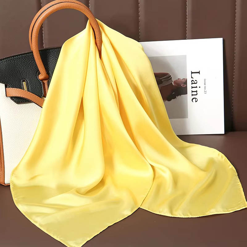 الفاخرة بلون الحرير وشاح مربع  - مراجعة Silk Scarf Square وسعره