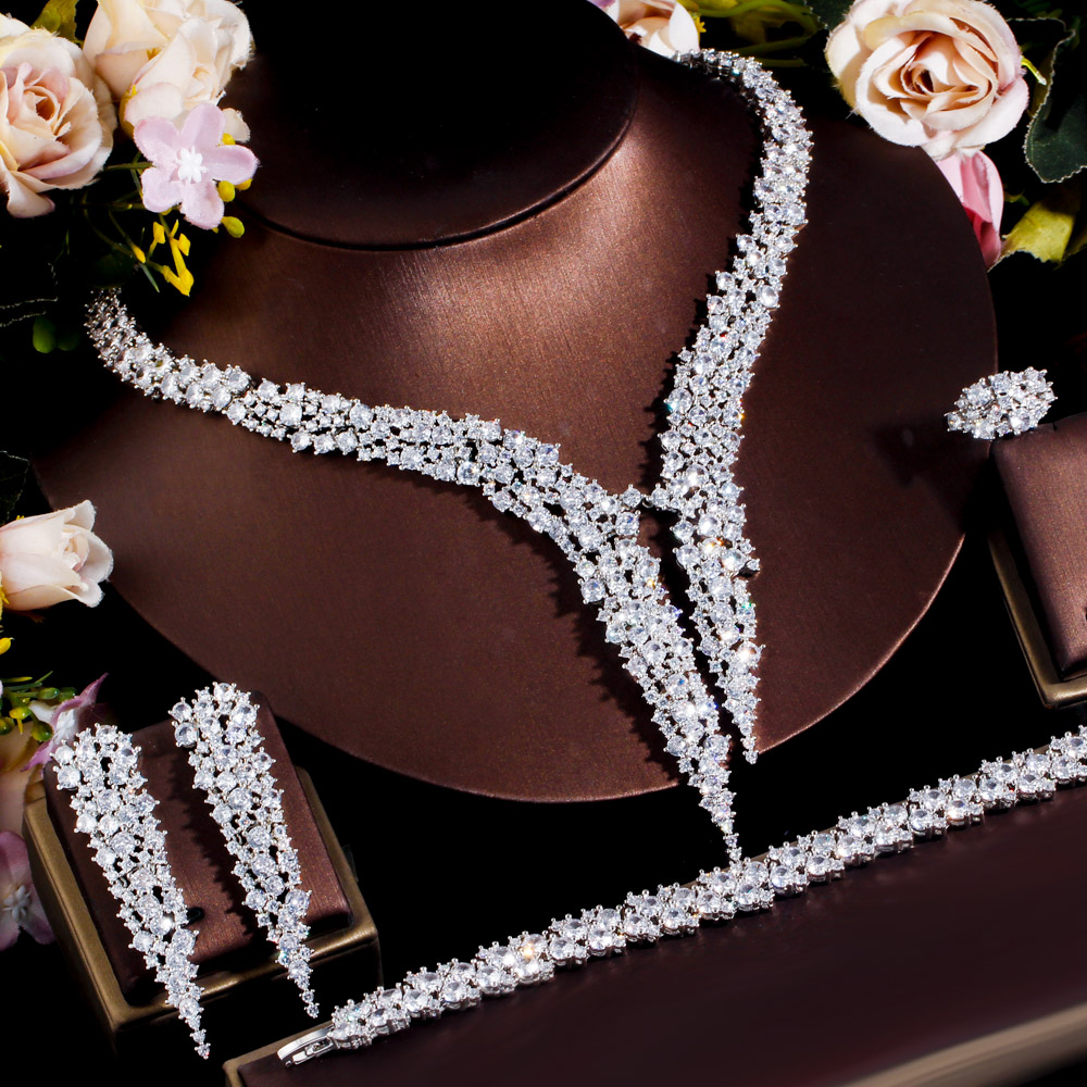 CWWZircons 4 قطعة كامل مايكرو  - مراجعة Women Accessories Dubai وسعره