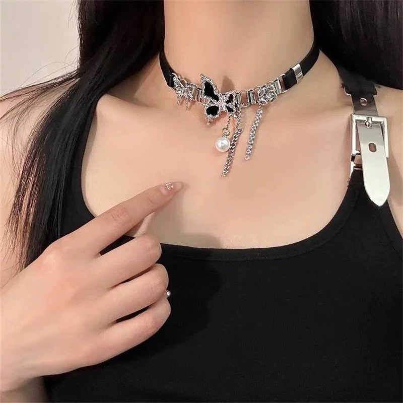 Y2K خمر فراشة الصليب القلب ستا - مراجعة Women'S Emo Accessories وسعره