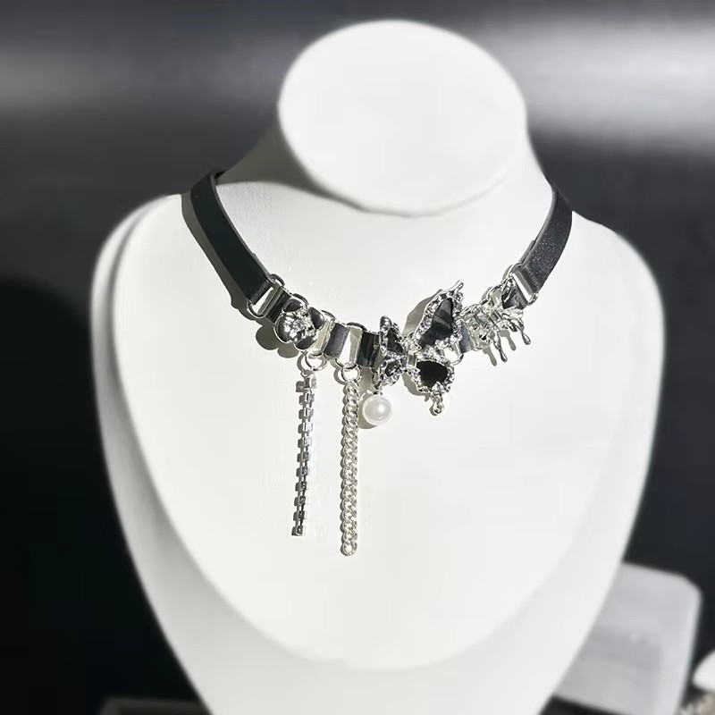 Y2K خمر فراشة الصليب القلب ستا - مراجعة Women'S Emo Accessories وسعره