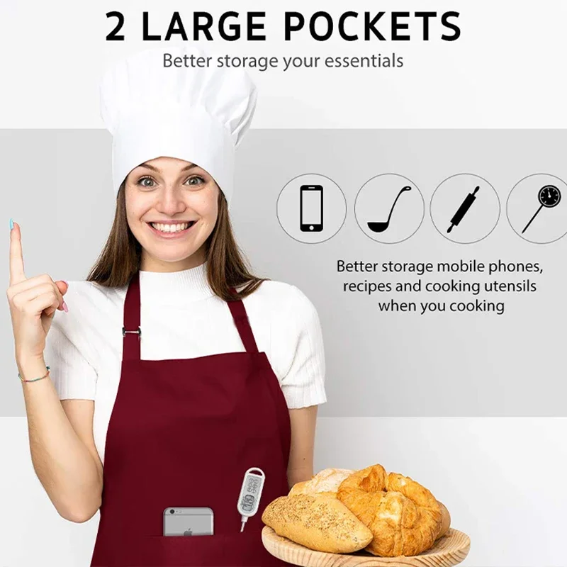 مريلة قبعة الطاهي لخدمة الطعام - مراجعة Women Kitchen Accessories وسعره
